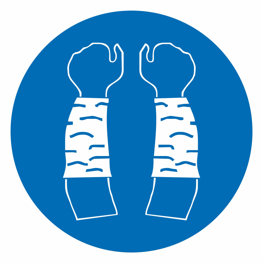 Знак при работе обязательное использование нарукавников