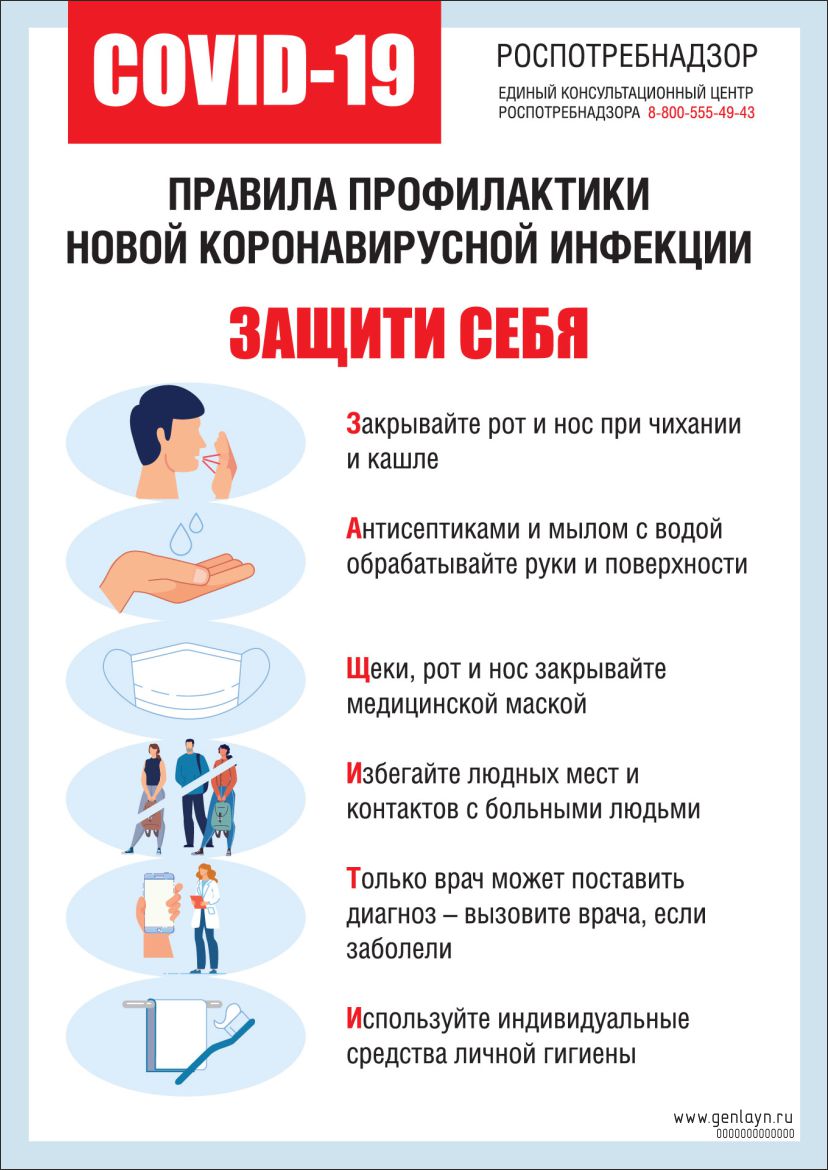 Плакат правила профилактики