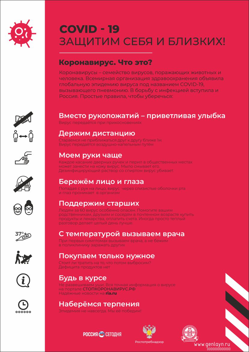 Плакат защитим себя и близких