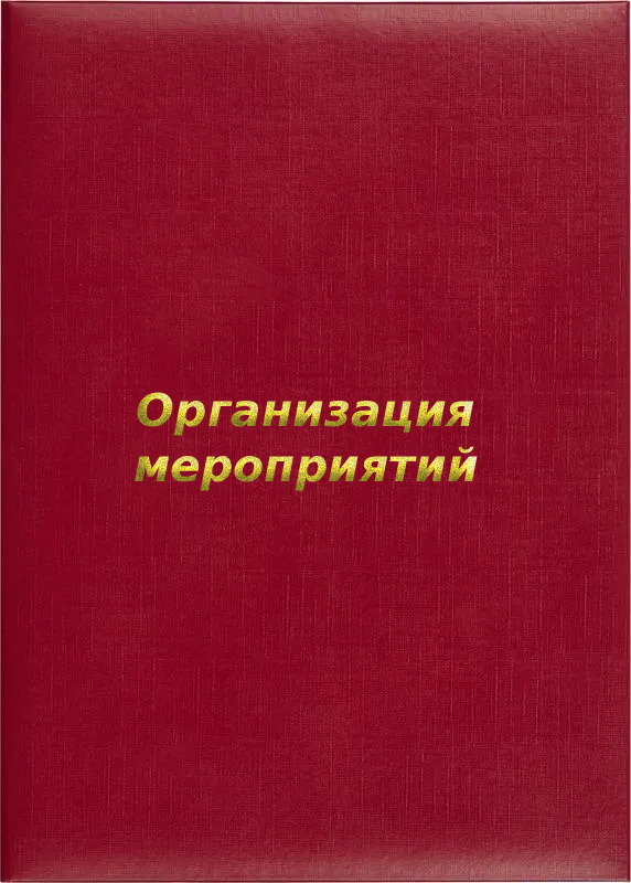 Папка адресная «Организация мероприятий»