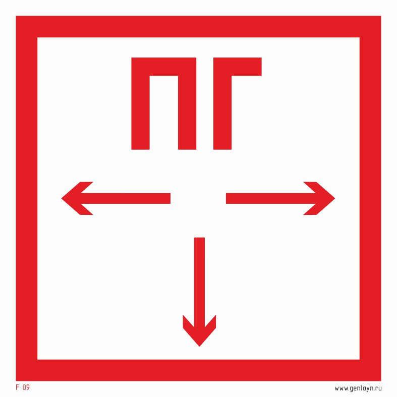 Знак пожарный гидрант