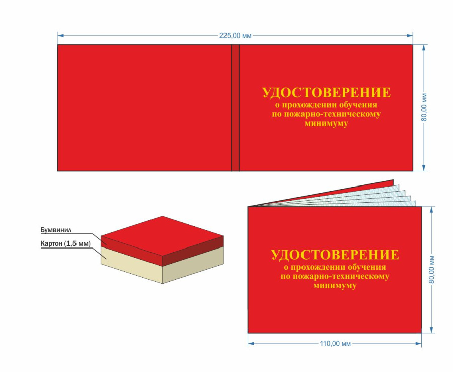 Удостоверение прохождении обучения мерам пожарной безопасности (ПТМ)