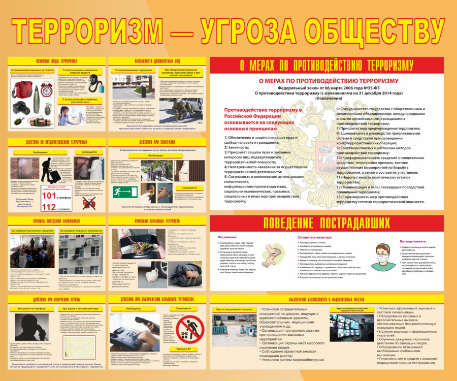 Стенд терроризм  угроза обществу