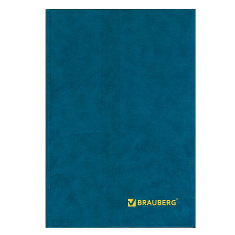 Книга учета 208 л., А4, 200х290 мм, BRAUBERG, клетка, обложка твердая бумвинил, блок офсетный, 13018