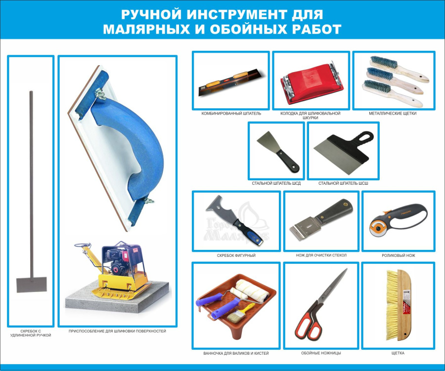 Стенд ручной инструмент для малярных и обойных работ