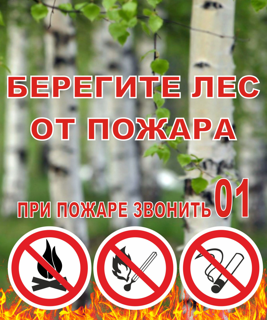 Стенд берегите лес от пожара