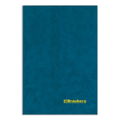 Книга учета 96 л., А4, 200х290 мм, BRAUBERG, клетка, бумвинил, блок офсет, 130069