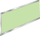 Плоский алюминиевый профиль "9002" для обозначения дверей 2,95см x 3м