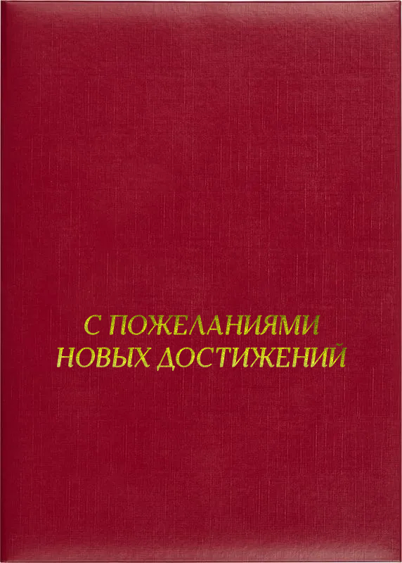 Папка адресная «С пожеланиями новых достижений»