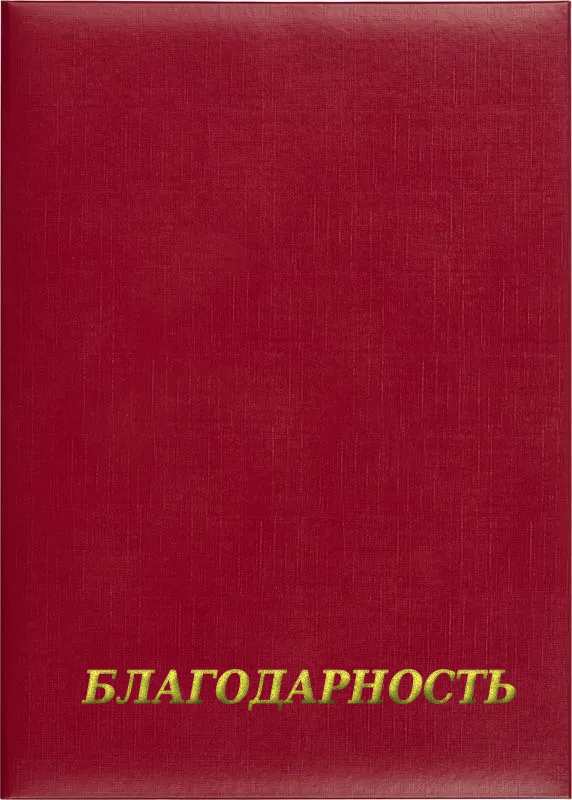 Папка адресная «Благодарность»