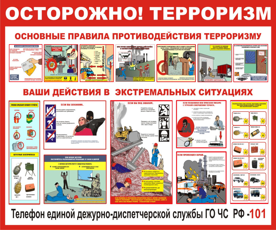 Стенд детский осторожно терроризм