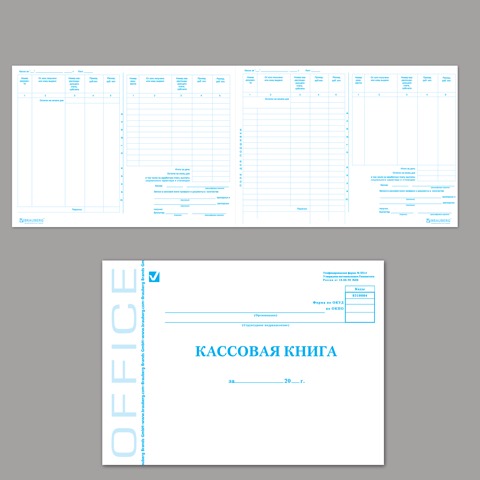 Книга бухгалтерская BRAUBERG "Кассовая книга", форма КО-4, 48 л., А4, 203х285 мм, 130078