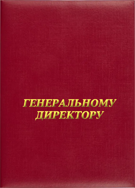 Папка адресная «Генеральному директору»
