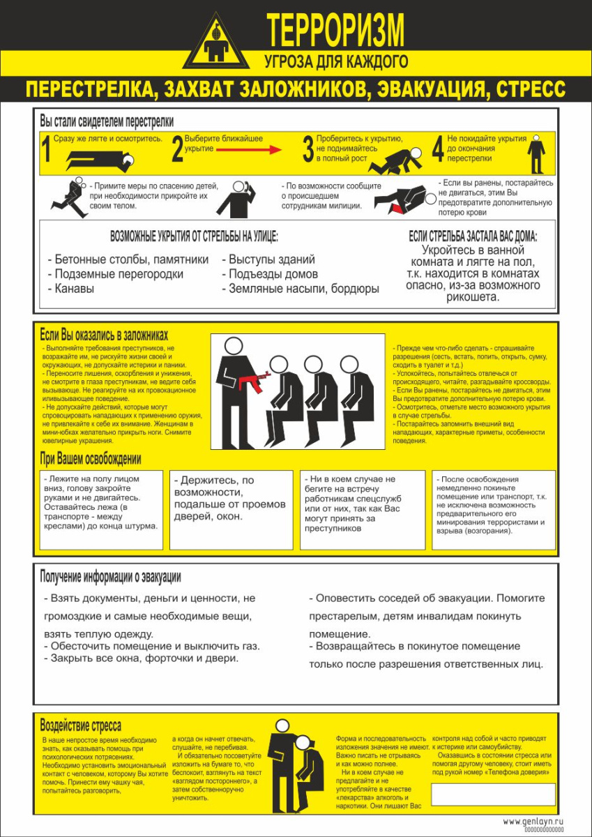 Плакат перестрелка, захват заложников, эвакуация, стресс