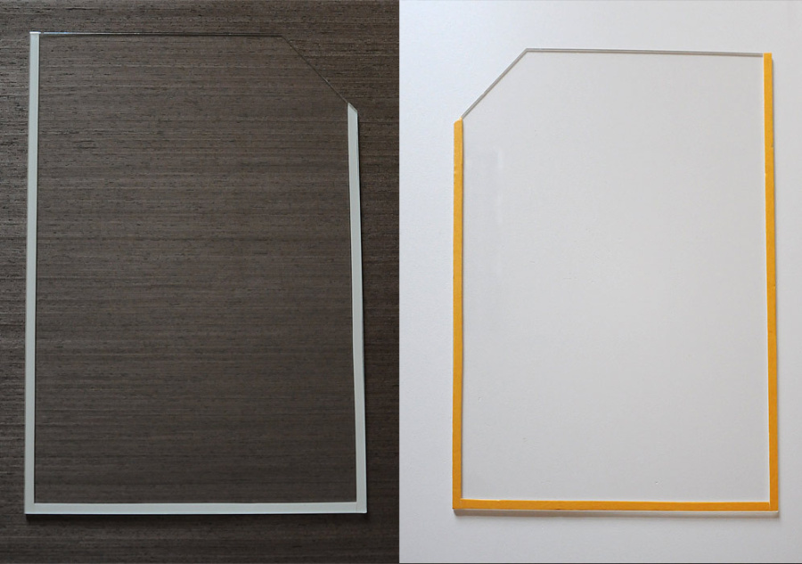 Карман для стенда синяя рамка (формат А4, ПЭТ, вертикальный)