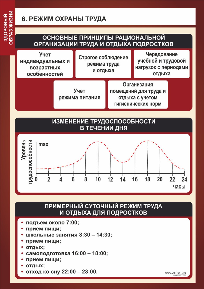 Плакат режим охраны труда