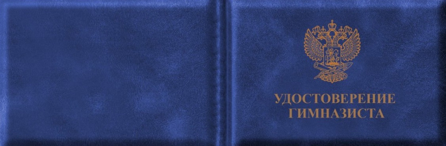 Удостоверение гимназиста (установленный образец)
