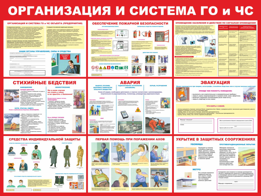 Стенд  организация и система ГО и ЧС