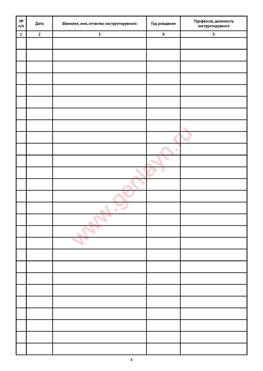 Журнал регистрации вводного инструктажа по пожарной безопасности (РД 153-34.0-03.301-00)