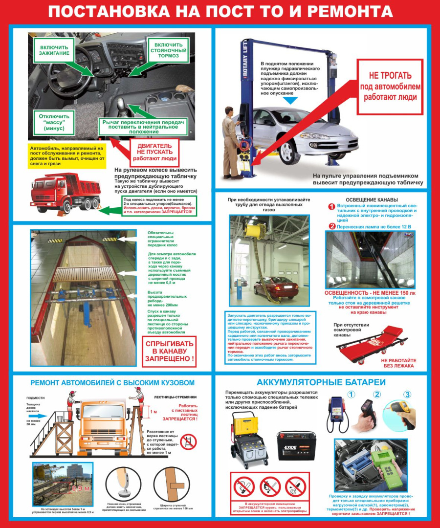 Стенд постановка на пост ТО и ремонта