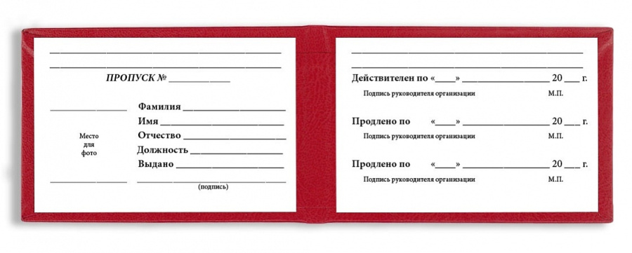 Бланк пропуска
