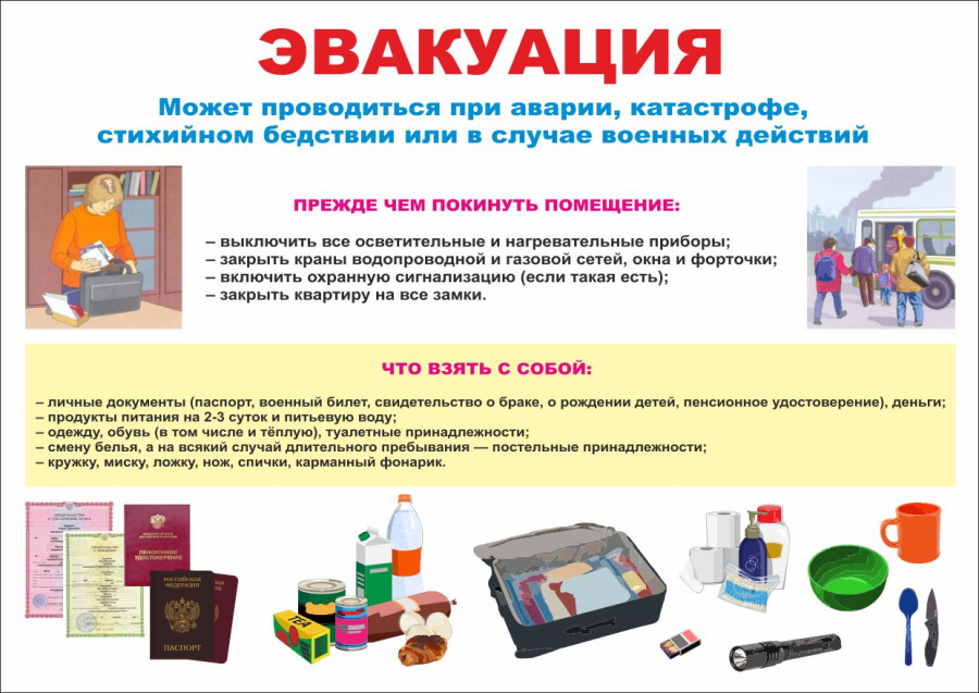 Плакат эвакуация