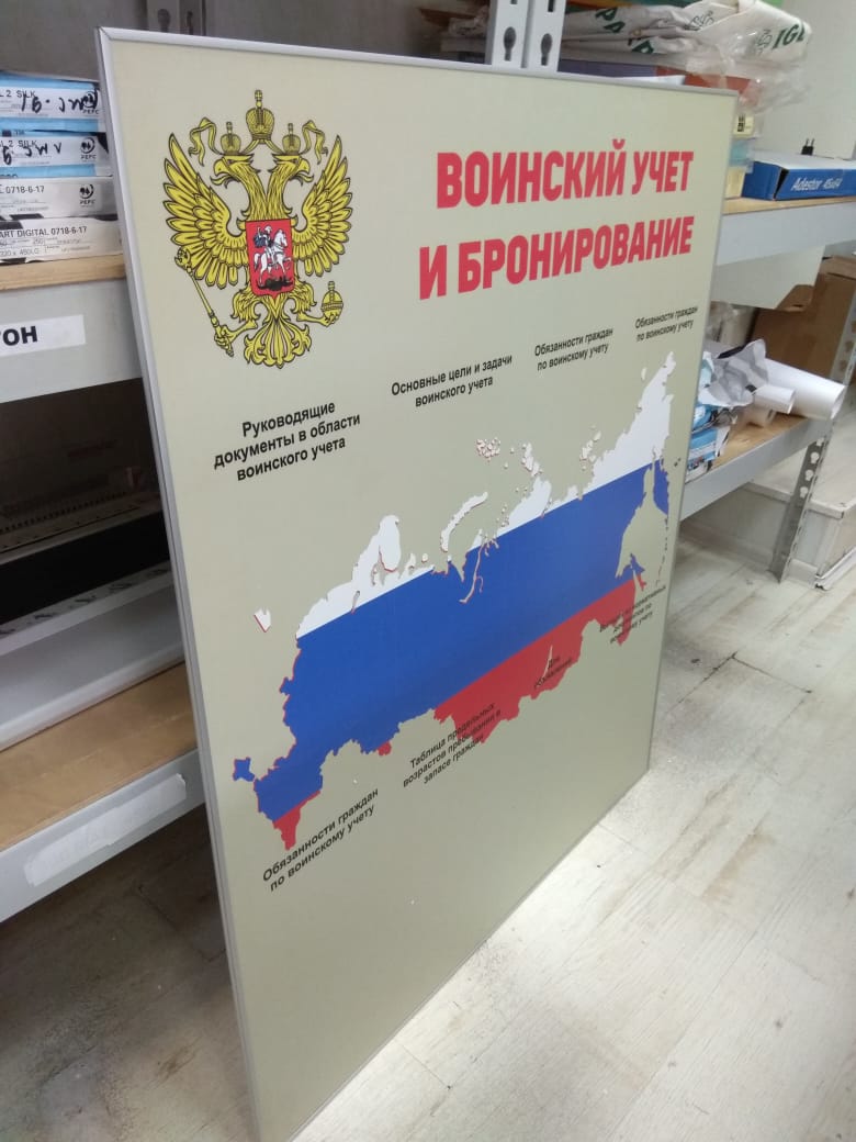 Стенд воинский учет и бронирование