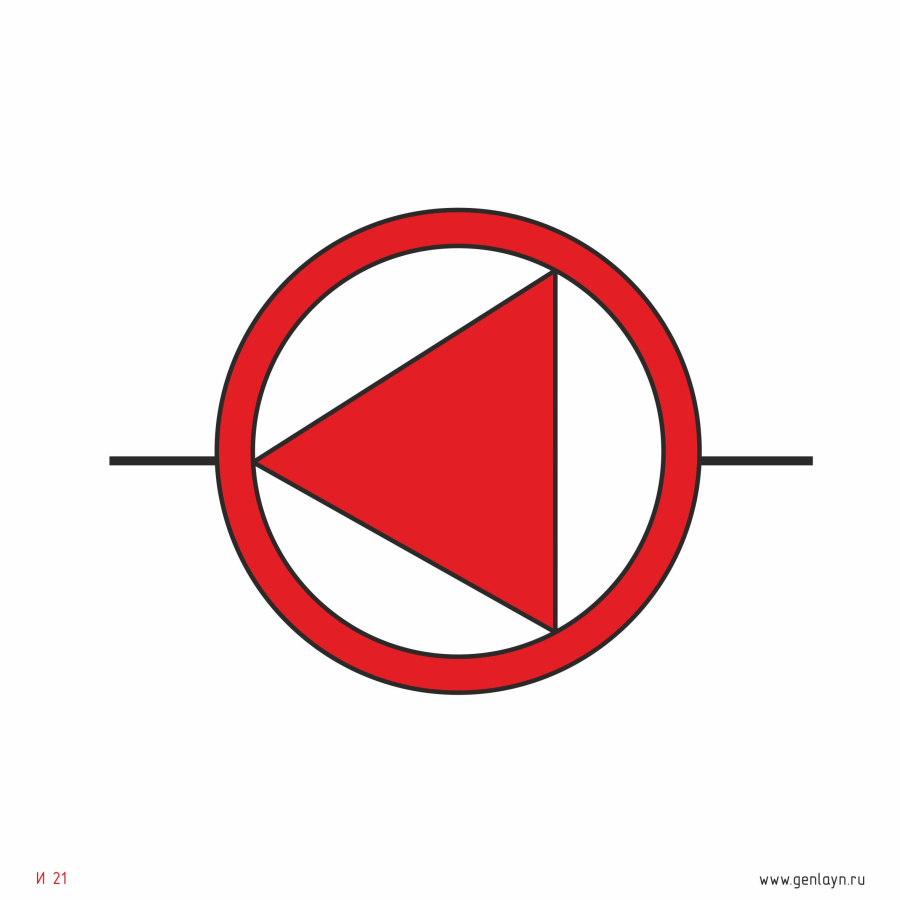 Знак аварийный пожарный насос
