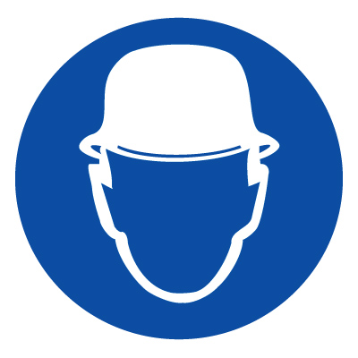 Знак работать в защитной каске (шлеме)