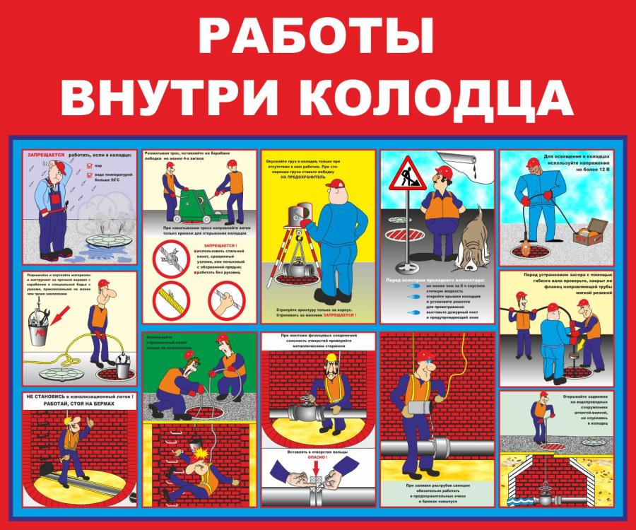 Стенд работы внутри колодца