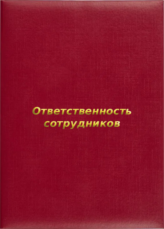 Папка адресная «Ответственность сотрудников»