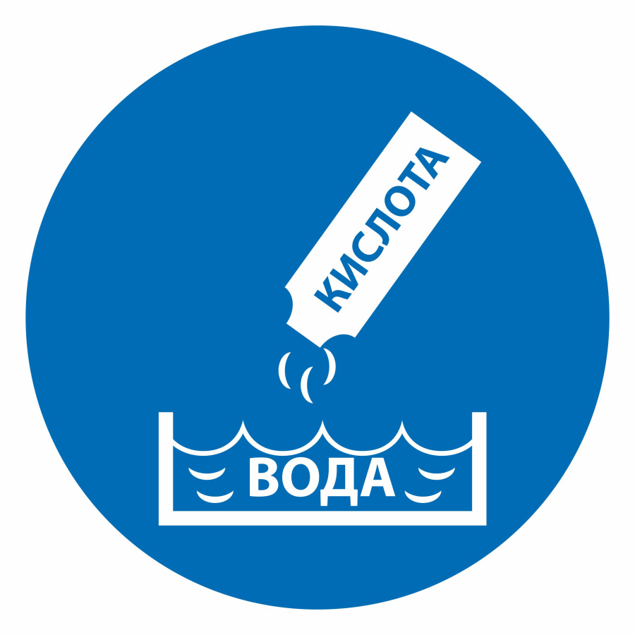 Знак правильно готовь электролит