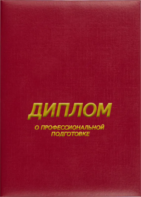 Обложка к диплому о профессиональной подготовке