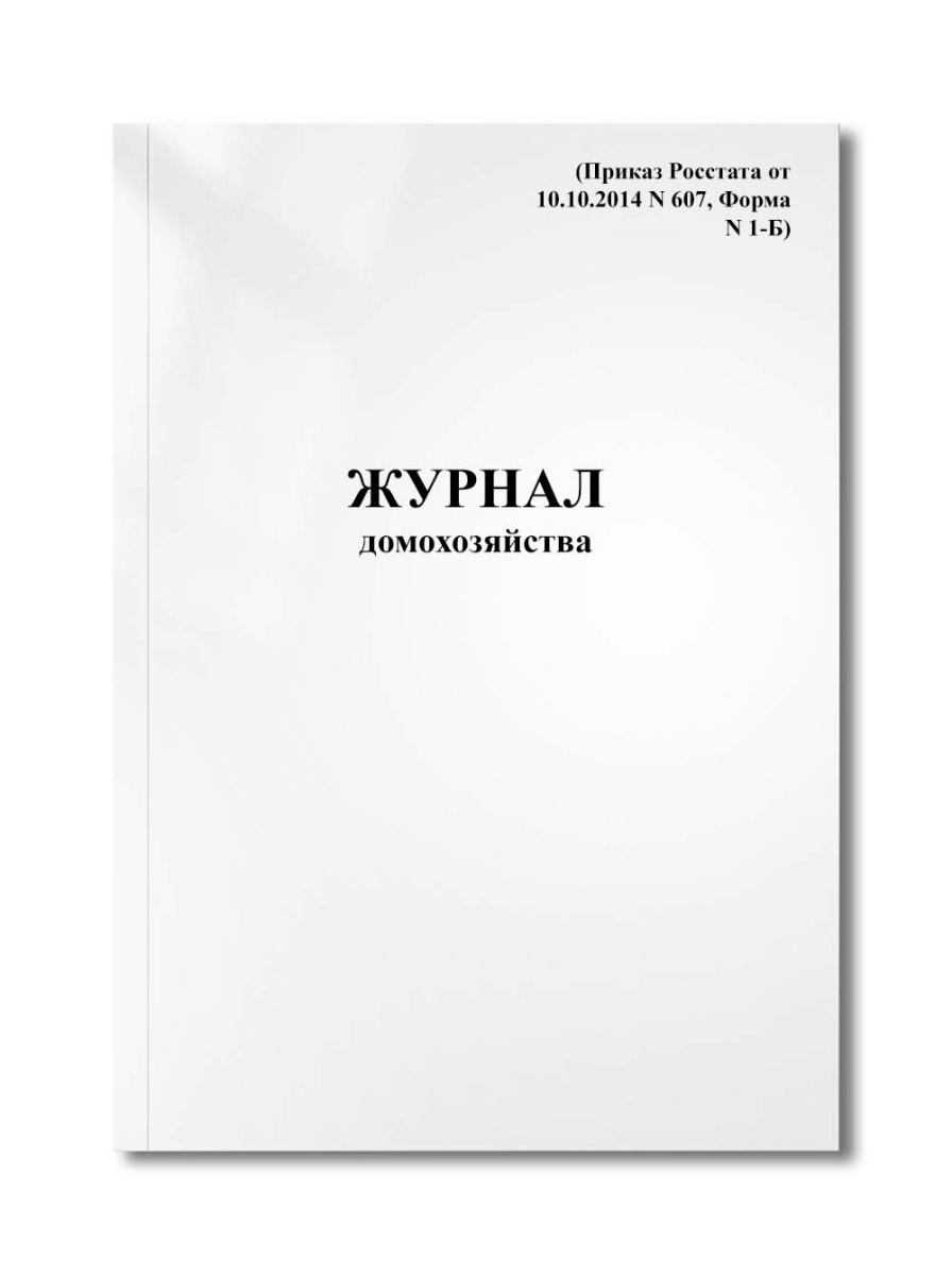 Журнал домохозяйства (Приказ Росстата от 10.10.2014 N 607, Форма N 1-Б)