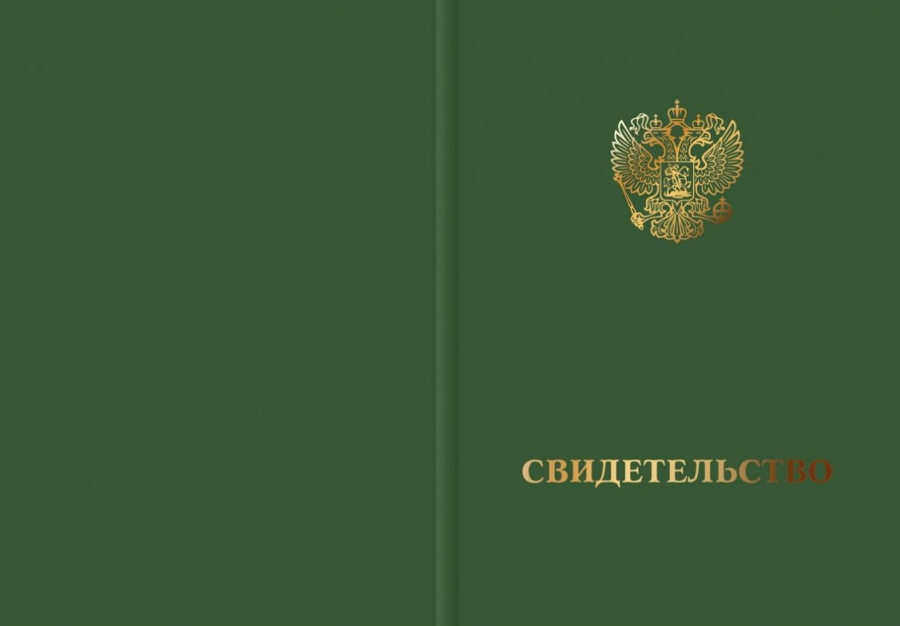 Твердая обложка для свидетельства об освоении дополнительных предпрофессиональных программ