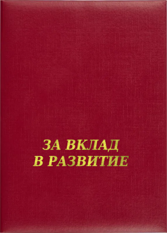 Папка адресная «За вклад в развитие»
