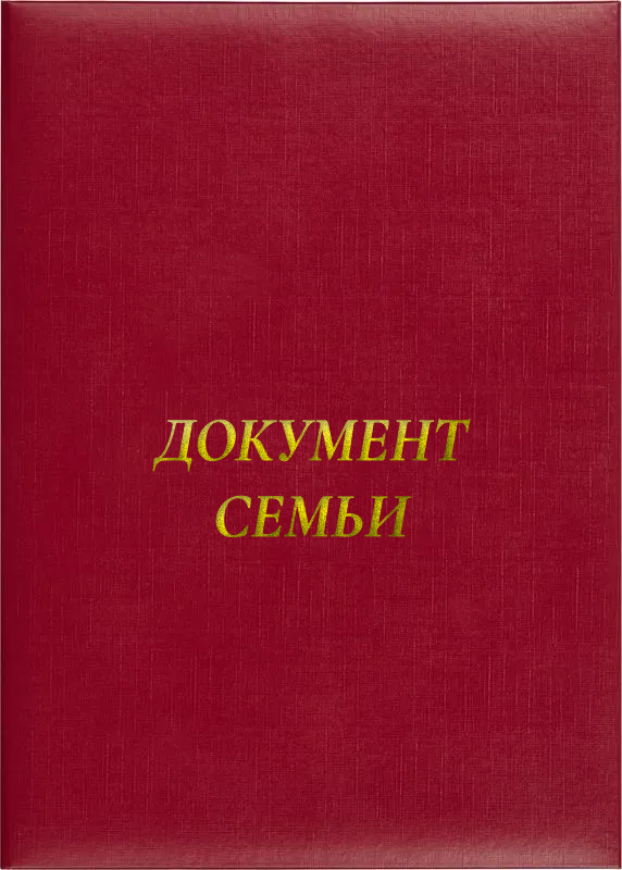Папка адресная «Документ семьи» для свидетельства о браке