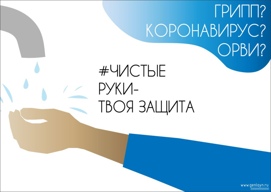 Плакат чистые руки - твоя защита