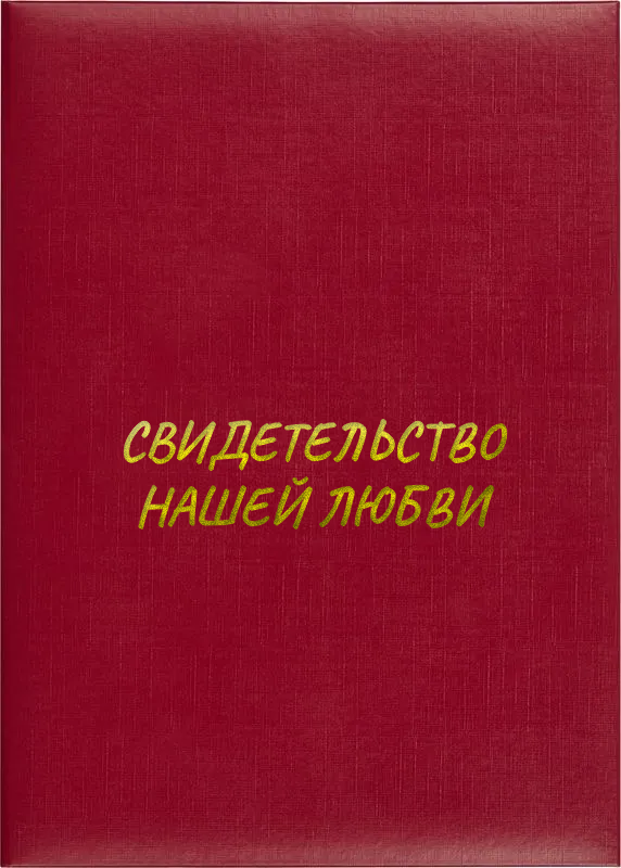 Папка адресная «Свидетельство нашей любви» для свидетельства о браке