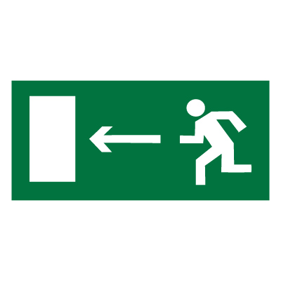 Знак направление к эвакуационному выходу налево