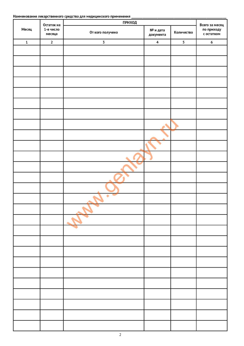 Журнал учета операций, связанных с обращением лекарственных средств для медицинского применения (3 П