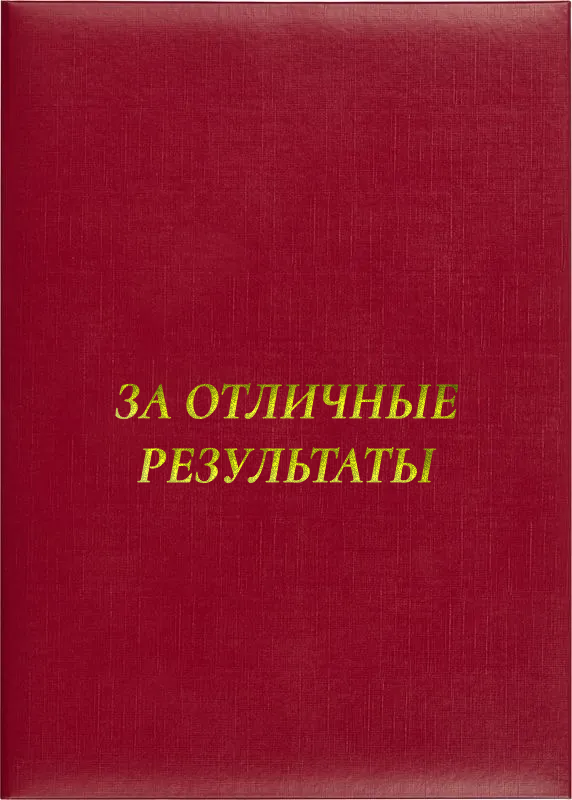 Папка адресная «За отличные результаты»