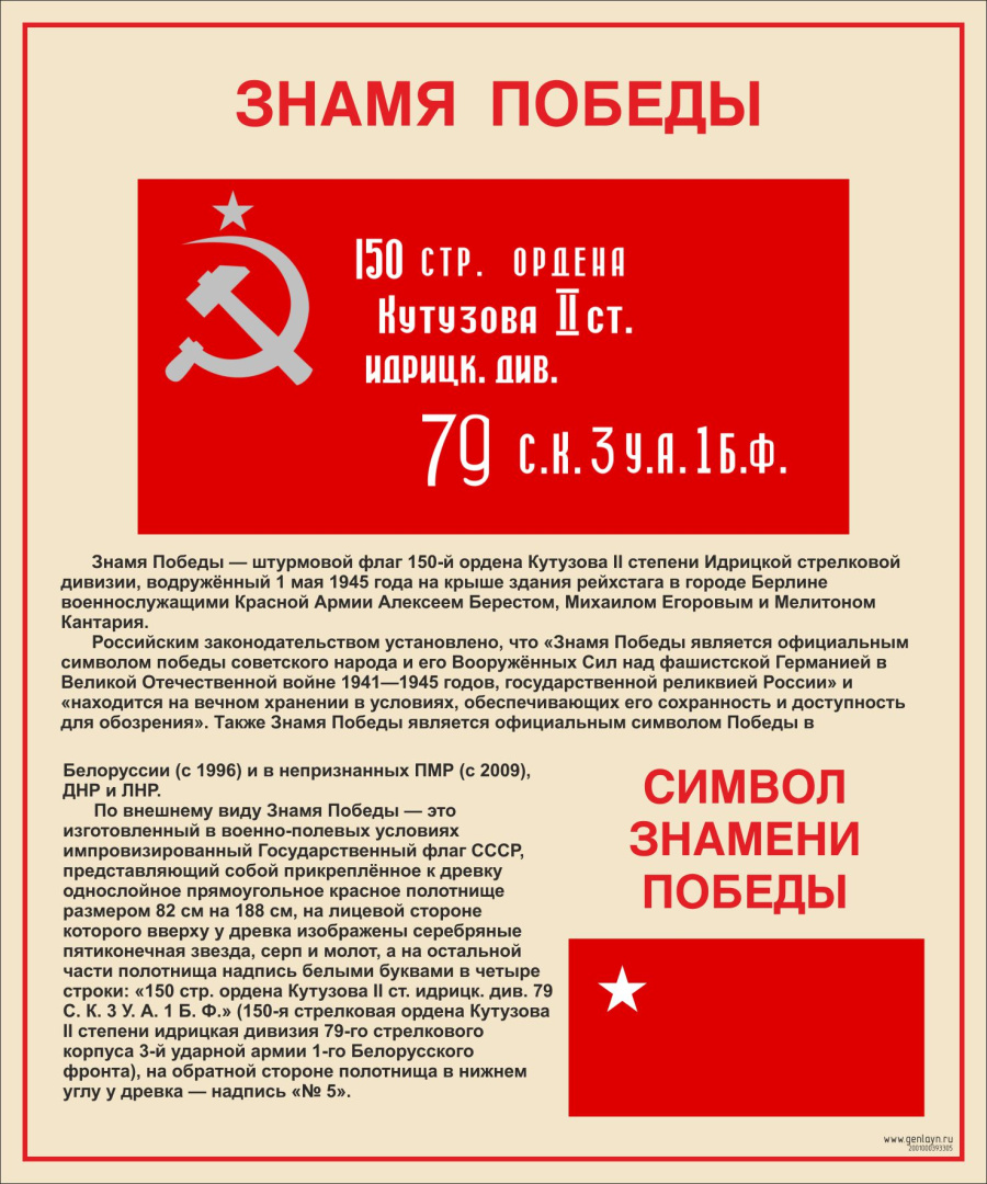 Стенд знамя Победы