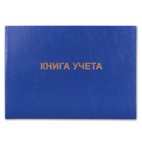 Книга учета 96 л., А4, 210х295 мм, BRAUBERG, клетка, бумвинил, блок офсет, альбомный формат, 130074