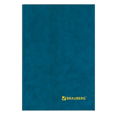 Книга учета 96 л., А4, 200х290 мм, BRAUBERG, клетка, бумвинил, блок офсет, 130069