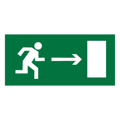 Знак направление к эвакуационному выходу направо