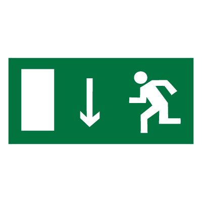 Знак указатель двери эвакуационного выхода (левосторонний)