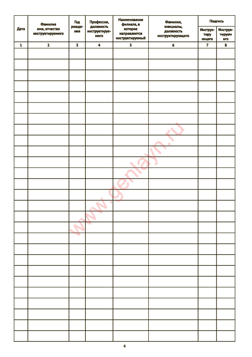 Журнал вводного инструктажа по охране труда (ВРД39-1.14-021-2001 ЕСУОТ)