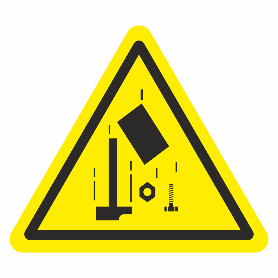 Знак осторожно. Падающие предметы